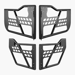 Jeep Tube Doors, 4-Door, Hunting Style Jeep Tubular Door with Heavy-Duty Hinges & OE Latch, Jeep Doors with Rubber Pads, Fit for 2018-2024 Jeep Wrangler JL & 2020-2024 Jeep Gladiator JT