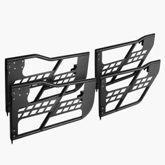 Jeep Tube Doors, 4-Door, Hunting Style Jeep Tubular Door with Heavy-Duty Hinges & OE Latch, Jeep Doors with Rubber Pads, Fit for 2018-2024 Jeep Wrangler JL & 2020-2024 Jeep Gladiator JT