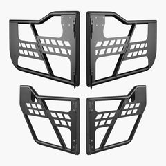 Jeep Tube Doors, 4-Door, Hunting Style Jeep Tubular Door with Heavy-Duty Hinges & OE Latch, Jeep Doors with Rubber Pads, Fit for 2018-2024 Jeep Wrangler JL & 2020-2024 Jeep Gladiator JT