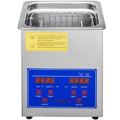 Ultrasonic Cleaner 2L Jewelry Cleaning with Digital Timer Ultrasonic Cleaning Machine for Jewellery Rings Watches Eyeglasses Dentures Coins Metal Parts Commercial and Home Use