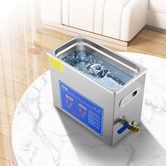Brand New 6 Liter Stainless Steel Digital Ultrasonic Cleaner w/ Bracket & Drainage System