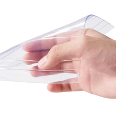 Strip Curtain, 164' Length x 8" Width x 0.08" Thickness, Clear Ribbed PVC Curtain Strip Door Bulk Roll, Plastic Door Strips for Doorways of Supermarket, Garage, Warehouse, Barn, Pet Animal House