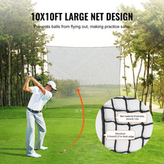10x10ft Golf Practice Net Indoor Hitting Net for Baseball Hockey Soccer