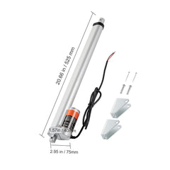 Linear Actuator 12V, 16 Inch High Load 330lbs/1500N Linear Actuator, 0.19"/s Linear Motion Actuator with Mounting Bracket and IP54 Protection