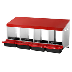 4-Compartment Chicken Nest Box Metal Box with Inclined Nesting Boxes