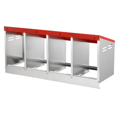4-Compartment Chicken Nest Box Metal Box with Inclined Nesting Boxes