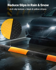 1000MM Rubber Speed Bump, 2 Pack, 2 Channel Heavy Duty Traffic Speed Hump, 9,979 kg/Axle Load Capacity, Cable Protector Ramp with Expansion Screws, for Asphalt Concrete Gravel Driveway and Road