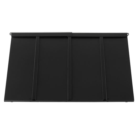 Fixed Metal Awning 1125 × 610 mm, Window Awning Door Canopy, Stable Triangle Steel Frame Awnings for Doors Exterior Rain, and Snow Sunlight Protection for Door Entrance, Windows, Porches, Balconies