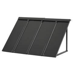 Fixed Metal Awning 1125 × 610 mm, Window Awning Door Canopy, Stable Triangle Steel Frame Awnings for Doors Exterior Rain, and Snow Sunlight Protection for Door Entrance, Windows, Porches, Balconies