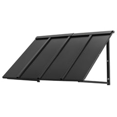 Fixed Metal Awning 1125 × 610 mm, Window Awning Door Canopy, Stable Triangle Steel Frame Awnings for Doors Exterior Rain, and Snow Sunlight Protection for Door Entrance, Windows, Porches, Balconies