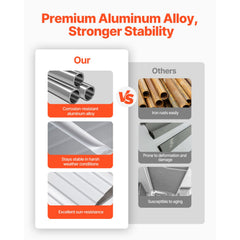Aluminum Awning 1219 × 1066 mm, Durable Window Awning Door Canopy, Lightweight and Stable Aluminum Exterior Awnings Rain Snow Sunlight Protection for Door Entrance Windows Patio Porch