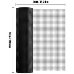 Hardware Cloth, 36'' x 50' Galvanized Wire Mesh Roll, 19 Gauge Chicken Wire Fence Roll, Vinyl Coating Metal Wire Mesh for Chicken Coop Barrier, Rabbit Snake Fences, Poultry Enclosures