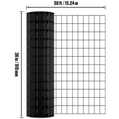 Hardware Cloth, 36'' x 50' Galvanized Wire Mesh Roll, 16 Gauge Chicken Wire Fence Roll, Vinyl Coating Metal Wire Mesh for Chicken Coop Barrier, Rabbit Snake Fences, Poultry Enclosures
