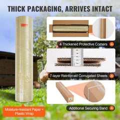 Hardware Cloth, 48'' x 50' Galvanized Wire Mesh Roll, 19 Gauge Chicken Wire Fence Roll, Vinyl Coating Metal Wire Mesh for Chicken Coop Barrier, Rabbit Snake Fences, Poultry Enclosures