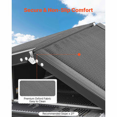 Dog Ramp for Cars, 1800 × 432 mm, Folding Pet Ramps for Medium & Large Dogs up to 113 kg, Pet Stair Ramp with Non-Slip Oxford Fabric Surface, Portable Outdoor Dog Car Ramps for SUV & Truck