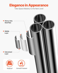 Metal Chicken Coop, 9.8x6.5x6.5ft Large Walk-in Chicken Runs with Cover, Doom Roof Hen House Enclosure with Security Lock, Outdoor Duck Rabbit Cage Poultry Pen for Backyard, Farm, Yard