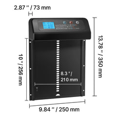 Automatic Chicken Coop Door, Battery Powered Chicken Coop Door with Timer & Manual Setting, Anti-Pinch Security, Durable Aluminum Alloy, Auto Chick Run Gate Opener with Waterproof Sealing, Black