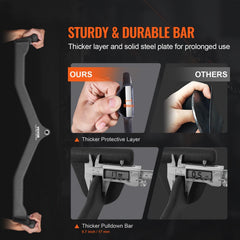 LAT Pulldown Bar Tricep Handle Attachment V-bar Cable Machine for Home Gym