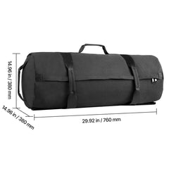 Workout Sandbag, Heavy Duty Workout Power Bags with Handles, 23-56 kg Adjustable Slam Bag for Fitness Strength Weight Training Cross-Training, Home Gym Exercise, Black (Unfilled)