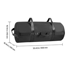Workout Sandbag, Heavy Duty Workout Power Bags with Handles, 56-90 kg Adjustable Slam Bag for Fitness Strength Weight Training Cross-Training, Home Gym Exercise, Black (Unfilled)