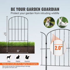 Garden Fence, No Dig Fence 61 x 33 cm Animal Barrier Fence, Underground Decorative Garden Fencing with 5.08 cm Spike Spacing, Metal Dog Fence for the Yard and Outdoor Patio, 28 Pack