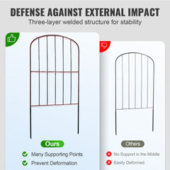 Garden Fence, No Dig Fence 61 x 33 cm Animal Barrier Fence, Underground Decorative Garden Fencing with 5.08 cm Spike Spacing, Metal Dog Fence for the Yard and Outdoor Patio, 28 Pack