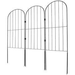Garden Fence, No Dig Fence 61 x 33 cm Animal Barrier Fence, Underground Decorative Garden Fencing with 5.08 cm Spike Spacing, Metal Dog Fence for the Yard and Outdoor Patio, 10 Pack