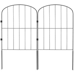 Garden Fence, No Dig Fence 61 x 33 cm Animal Barrier Fence, Underground Decorative Garden Fencing with 5.08 cm Spike Spacing, Metal Dog Fence for the Yard and Outdoor Patio, 10 Pack