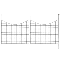 Garden Fence, 75×93 cm Animal Barrier Fence, Underground Decorative Garden Fencing with 6.38 cm Spike Spacing, Metal Dog Fence for the Yard and Outdoor Patio, 5 Pack