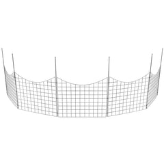 Garden Fence, 75×93 cm Animal Barrier Fence, Underground Decorative Garden Fencing with 6.38 cm Spike Spacing, Metal Dog Fence for the Yard and Outdoor Patio, 5 Pack