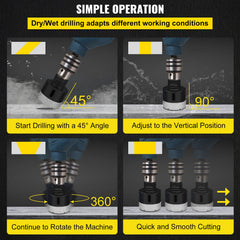 Diamond Drill Bits 6PCS Diamond Hole Saw 20/35/40/50/55/68mm Tile Hole Saw Kit Vacuum Brazed Diamond Drill Bit 0.59in/15mm Segment Tile Hole Saw w Storage Case for Tile Ceramic Porcelain Marble