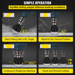 Diamond Drill Bits 6PCS Diamond Hole Saw 20/35/40/50/55/68mm Tile Hole Saw Kit Vacuum Brazed Diamond Drill Bit 0.59in/15mm Segment Tile Hole Saw w Storage Case for Tile Ceramic Porcelain Marble