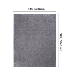 Indoor Plush Area Rugs, 2.44 x 3.05m Plush Carpet, Area Rugs Furry with Long Plushs Pile, Thick & Durable High-Pile Rug for High-Traffic Areas, Non-Shedding & Non-Slip Backing, Blue-Gray