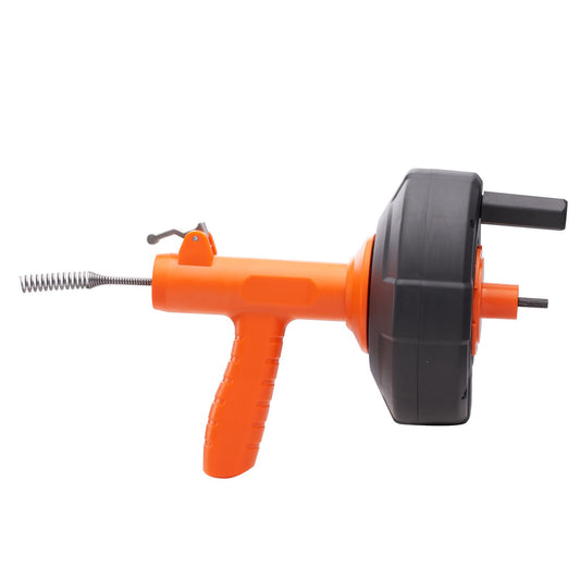 VEVOR Drain Auger 25ft 1/4in Drum Plumbing Drain Snake Clog Remover Autofeed