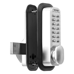 Mechanical Keyless Entry Door Lock, 14 Key Mechanical Door Lock, Mechanical Keypad Door Lock with Adjustable Thumb Knob, Single-Side Zinc Alloy Waterproof Keyless Gate Lock, for Home Office