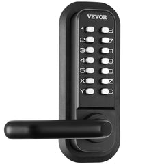 Mechanical Keyless Entry Door Lock 14 Digit Keypad and Handle Embedded