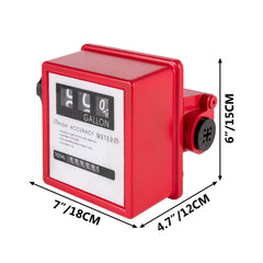 Mechanical Fuel Meter 20 GPM Fuel Flow Meter 3-Digital Batch Display Fuel Transfer Meter 2.54 cm Diesel Fuel Flow Meter All Fuel Transfer Pumps Gasoline Flow Meter