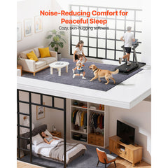 Indoor Plush Area Rugs, 2.74 x 3.66 m Plush Carpet, Area Rugs Furry with Long Plushs Pile, Thick & Durable High-Pile Rug for High-Traffic Areas, Non-Shedding & Non-Slip Backing, Blue-Gray