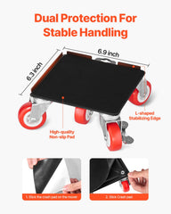 Furniture Dolly Heavy Duty Furniture Mover with 5 Wheels 1575 kg Capacity