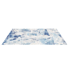 Area Rug, 1524x2133.6mm Large Washable Rug, Non-Slip and Tear-Resistant Soft Carpet, Pet & Child Friendly Modern Area Rugs, Indoor Mat for Bedroom, Office, Living Room, Kids Room, Entryway, Blue
