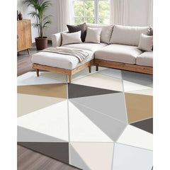 Area Rug, 1524x2133.6mm Large Washable Rug, Non-Slip Tear-Resistant Soft Carpet, Pet & Child Friendly Modern Area Rugs, Indoor Mat for Bedroom, Living Room, Kids Room, Entryway, Charcoal Gray