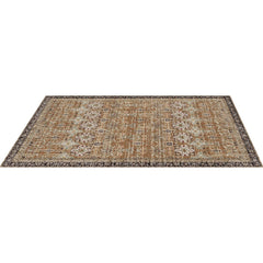 Area Rug, 1828.8x2743.2mm Large Washable Rug, Non-Slip Tear-Resistant Soft Carpet, Pet & Child Friendly Vintage Area Rugs, Indoor Mat for Bedroom, Living Room, Kids Room, Entryway, Brown Green