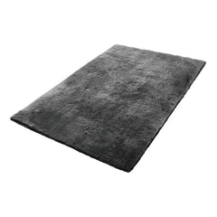 Indoor Plush Area Rugs, 1.52 x 2.44 m Soft Plush Carpet, Furry Shag Area Rugs for Living Room, Bedroom, Sunroom, Modern Home Decor Aesthetic, Non-Shedding, Non-Woven, Slip-Resistant, Dark Gray