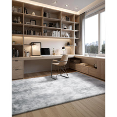 Indoor Plush Area Rugs, 1.83x2.74 m Soft Plush Carpet, FFurry Shag Area Rugs for Living Room, Bedroom, Modern Home Decor Aesthetic Long-Pile Rug, Non-Shedding, Slip-Resistant, Tie-Dye Light Gray