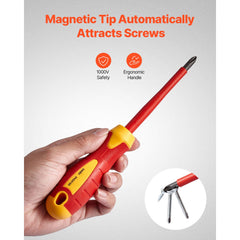 Insulated Screwdriver Set 12-Piece Insulated Tool Set for Electricians