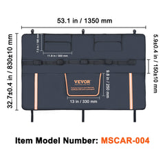 53-inch Tailgate Pad 5-Bike Pickup Truck Bed Tailgate Pad Protector Cover