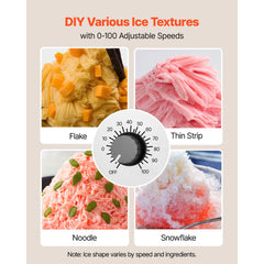 Snowflake Ice Machine, 80KG/24H Snowflake Ice Maker, Ice-Shaver Machine with Stainless Steel Blade, Electric Snow Cone Maker with 1.8L Tank, 90S Fast Pre-Cooling, for Home & Small Gatherings