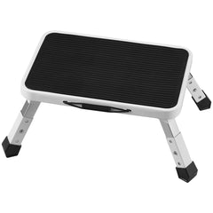 Step Stool 1-Step 150KG Capacity, Folding Steel Step Ladder 3 Adjustable Height, Portable Toddler Step Stools for Adults, Non-Slip Sturdy Step Ladders for Office, RVs, Pets, Bathrooms,Bedrooms