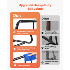 Bike Rack, Fits Tire Width 3 Inch/76.2 mm, Carbon Steel Double-Sided Grid Bike Rack Stand, Freestanding Bicycle Storage Holder for Curbside, Garage, Indoor, Outdoor Parking, 6-Bicycle Capacity