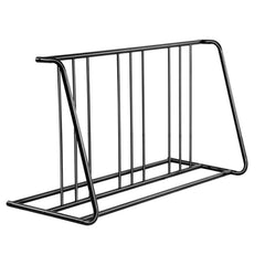 Bike Rack, Fits Tire Width 3 Inch/76.2 mm, Carbon Steel Double-Sided Grid Bike Rack Stand, Freestanding Bicycle Storage Holder for Curbside, Garage, Indoor, Outdoor Parking, 6-Bicycle Capacity